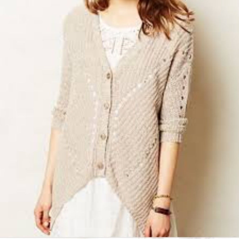 Anthropologie Moth Theca Handkerchief Cardigan - Picture 5 of 8